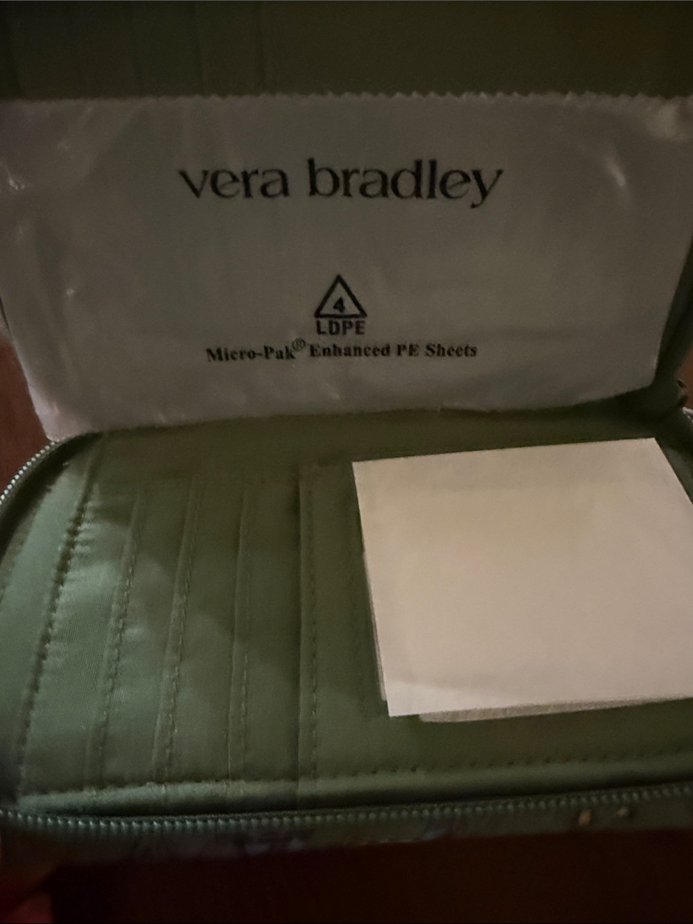 Vera Bradley Quilted Crossbody Bag in Sage Green with Dog Print - Picture 3 of 6
